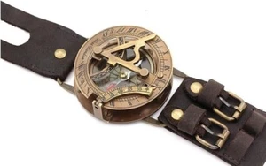 Wrist Compass Brass Working Sundial Compass Wrist Watch - Picture 1 of 8