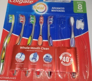 Spazzolini sbiancanti Colgate Total Advanced. Pulizia per tutta la bocca. Confezione 6 Soft. - Foto 1 di 3