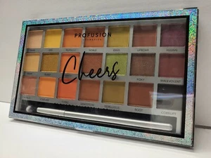 New Profusion Cosmetics Eye Shadow Shade Palette & Brush - Picture 1 of 7