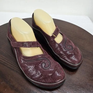 Scarpe Naot Mary Jane donna US 9 EU 40 bordeaux slip on gancio passante made in Israel - Foto 1 di 15