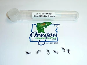 JuJu Bee Midge #16, ¡¡Envío GRATIS en todos los artículos adicionales!! (6 moscas en contenedor) - Imagen 1 de 5