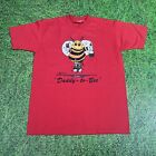 Vintage Daddy To Be 80s T Shirt Red Single Stitch Size Large 21x28