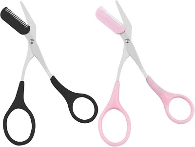 Augenbrauen Trimmer Wimpern Haare Schere Kamm Augenbrauenschere Brauenformer  - Bild 1 von 4
