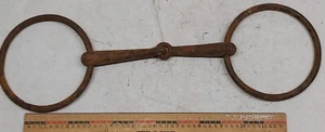 Vintage unmarkiert O-Ring Trense Pferd Gebiss - 6" Port - 1023246 - Bild 1 von 8