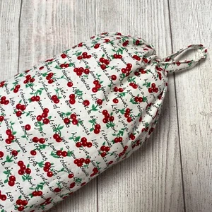 Plastic Grocery Bag Holder EXTRA LONG Cherries Kitchen Handmade Bag Dispenser XL - Picture 1 of 5