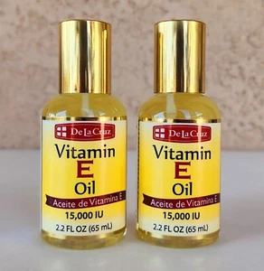 2 PK DE ACEITE DE VITAMINA E DE LA CRUZ 15.000 UI 2,2 OZ HIDRATA SUAVIZA LA PIEL SECA ÁSPERA - Imagen 1 de 3