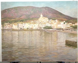 Ramón Pichot Limited Edition Lithographie mit Darstellung der Küste Cadaqués, Spanien - Bild 1 von 5