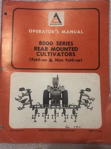 Allis-Chalmers 8000 Series Rear-Mounted Cultivator Fold-up & Non Fold-up Manual - Picture 1 of 4