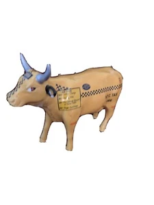 YELLOW TAXI Ceramic COW PARADE Figure 6 1/4" Long Vintage 2000 - Picture 1 of 3
