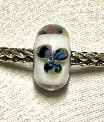 Trollbeads Auténtico Burbuja Flor Desierto Flor Cuentas de Vidrio Foto 1 de 3