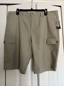 NWT~Michael Kors~LOGO~Beige~Chino Linen Cotton Shorts Size 38 - Picture 1 of 8