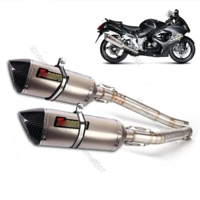 Silenciadores de tubo sistema de escape deslizable 51 mm para Suzuki Hayabusa GSX1300R 2008-2020 Foto 1 de 4