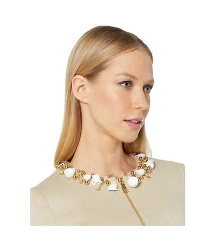 Ciondolo Caffè Moschino Teiera Italiana Oro Beige 2 Pezzi Gonna Giacca US 6