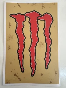 Monster Energy Original Aufkleber Gold / Weiß / Schwarz/ Rot / Schwarz/Braun - Bild 1 von 1