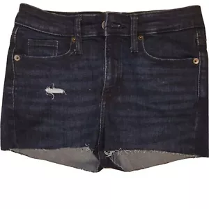 Universal Thread Womens Dk Blue Denim Altered Shorts Hot Pants Size 2/26R XS - Picture 1 of 11