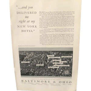 Anuncio de anuncio vintage de Baltimore y Ohio Rail Delivered Me 1931 - Imagen 1 de 4