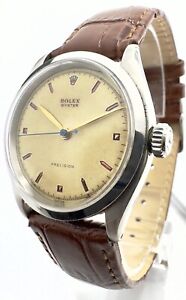Rolex Oyster Precision 1953 Ref 6222 Gents 34mm, Rare Vintage Collectors Watch