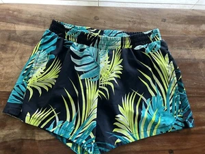 Old Navy girls Active athletic jogger shorts -XXL (16) blue, yellow, palm tree  - Picture 1 of 5