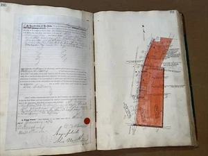 ca. 157 handgezeichnete Landkarten 55 Verträge Chemung Schuyler New York Eisenbahn - Bild 1 von 24