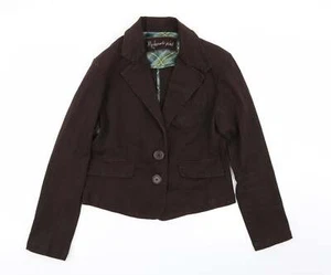 evie Womens Brown Cotton BlendBlazer Size 14 - Picture 1 of 12