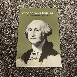 Vintage George Washington Stapled Binded 14 Pg Giving To Girl Scouts Of America - Picture 1 of 4