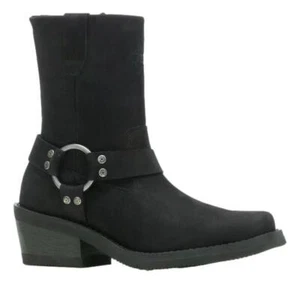 Harley Davidson Korsen Harness Womens Side Zip Biker Ankle Boots - Picture 1 of 6