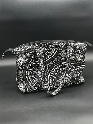 Vera Bradley Eco-friendly Recycled Mag Closures Tote Black Bandana. ONE STRAP - Image 1 of 4