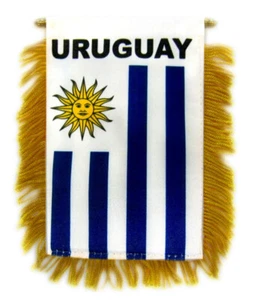 1 Dutzend Uruguay Mini Banner Flagge 4x6 Zoll Rückspiegel Flagge - Bild 1 von 2