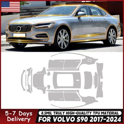 Kit completo de precorte de película de protección de pintura de vehículo PPF mate para Volvo S90 2017-2024 Foto 1 de 4