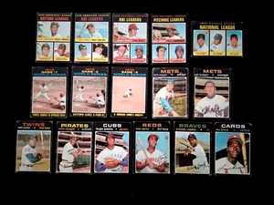 1971 Topps Gibson Brock Stargell Bench Carew Seaver Cepeda RC Baseball Lot 16 - Picture 1 of 6