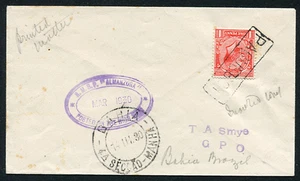 GRAN BRETAÑA (24762): RMSP ALMANZORA paquebot cancelar/portada brasil 1930 - Imagen 1 de 2
