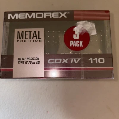 3 Упаковки MEMOREX CDX IV 110 металлический положение (тип IV 70us эквалайзер) новый, в заводской упаковке - Изображение 1 из 4