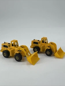 2x Vintage 1979 Mattel Hot Wheels Caterpillar CAT Front End Loaders - Picture 1 of 7