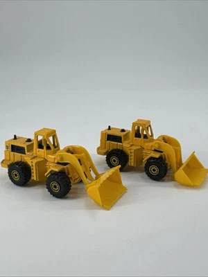 2x Vintage 1979 Mattel Hot Wheels Caterpillar CAT Front End Loaders - Image 1 of 4
