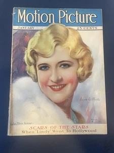 MOTION PICTURE MAGAZINE Vol. XXXIV No.6 January 1928-VG Laura La Plante Cover! - Picture 1 of 3