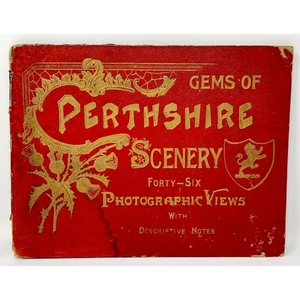 Gems of Perthshire Scenery Book c. 1900 46 Photographic Views Photographic Album - Foto 1 di 8