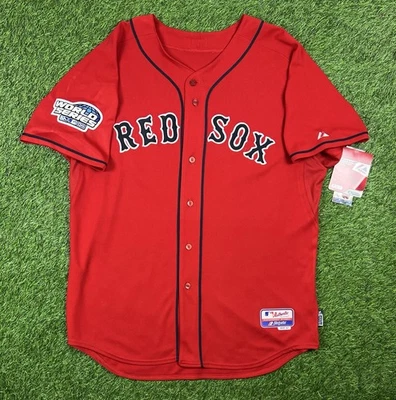 Pedro Martinez Boston Red Sox 2004 World Series Majestic MLB Jersey Size 52 NEW - Image 1 of 4