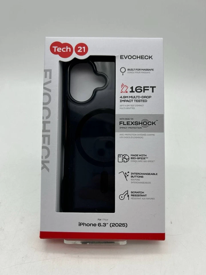 Tech21 EvoCheck MagSafe Case for Apple iPhone 17 - Black - Image 1 of 2