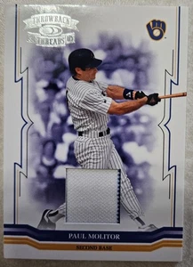 2005 Donruss Throwback Threads Jerseys /50 Paul Molitor - Picture 1 of 2