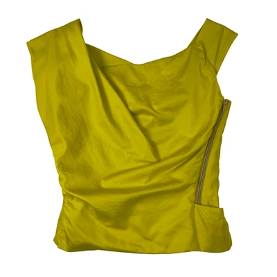 Vivienne Westwood Draped Asymmetrical Designer Top Cotton Gathered Side Zip 40 - Image 1 of 4