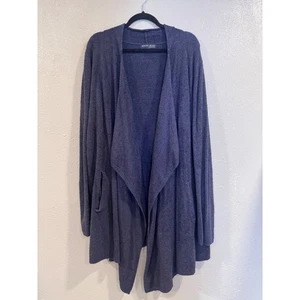Barefoot Dreams CozyChic Lite Cardigan Open Front Draped 3X Blue Sweater - Picture 1 of 5