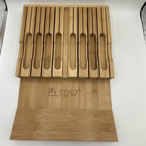 In-Drawer Kitchen Knife Organizer Bamboo Block Storage Large - Holds 16 knives - Picture 1 of 6