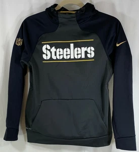 Pittsburg Steelers NFL Nike Therma-Fit Mens S Cool Gray Hoodie - Picture 1 of 11