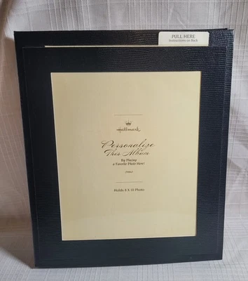 Álbum de fotos Hallmark Postbound cuero negro EDY8804 8x10 foto frontal Foto 1 de 4