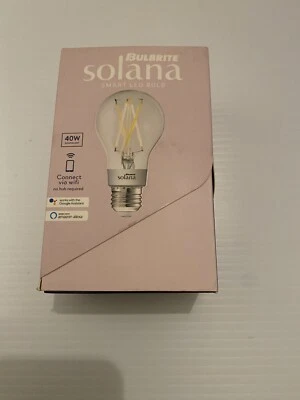 Bulbrite Solana A19 Smart LED Bulb 40 Watt Equivalent: New. - Image 1 of 4