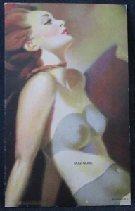 "Cartolina arcade Mutoscope PIN UP anni '40 ""Dog Gone" - Foto 1 di 1