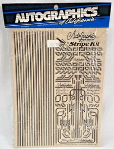Autographics 701 Stripe Kit 1986 RC Adesivo Decalcomania Foglio NOS Nero - Foto 1 di 1