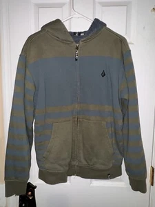 Mens Small S VoLCOM Skate Surf Zip up Hoodie Sweatshirt Jacket Coat fleece - Picture 1 of 4