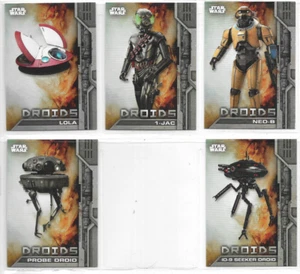 2023 Topps Star Wars - Obi Wan Kenobi Season 1 - 5-card Droids Chase Set NM - Picture 1 of 2