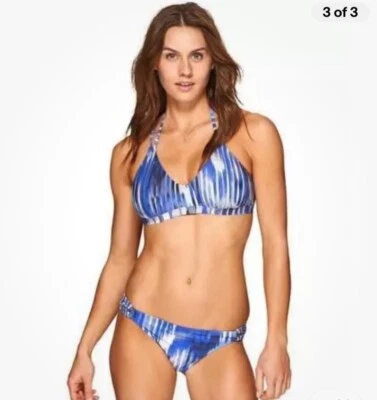 Traje de baño bikini ATHLETA Wailea parte superior redonda: parte inferior XL: L azul blanco a rayas nuevo con etiquetas Foto 1 de 4